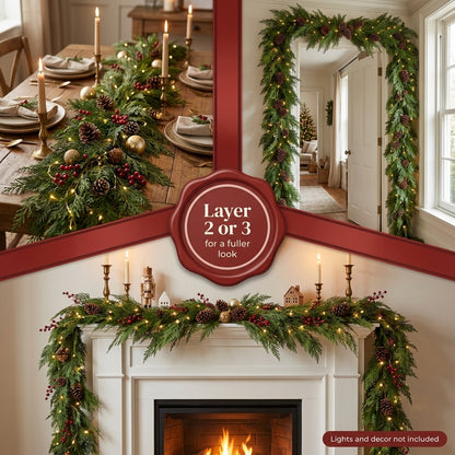 6ft Artificial cedar garland