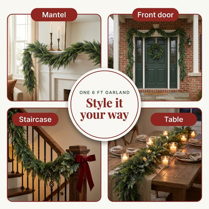 6ft Artificial cedar garland
